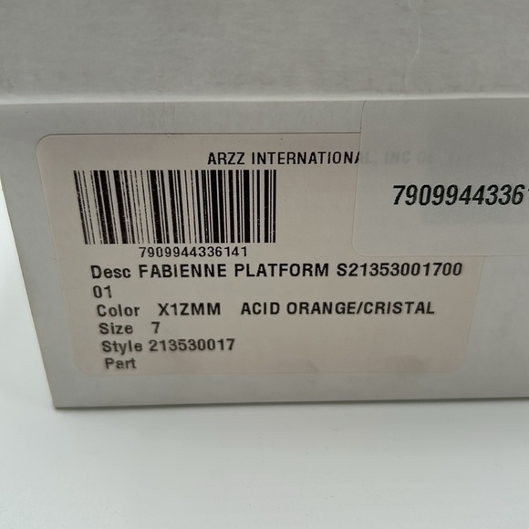 2082- Schutz Orange Platform Heels Size 7 B NWT - Picture 11 of 13